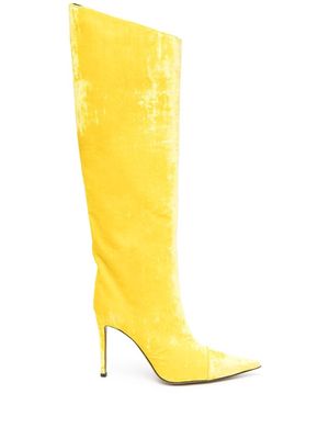 Alexandre Vauthier calf-leather pointed-toe boots - Yellow
