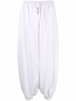 Alexandre Vauthier cotton drawstring track pants - White