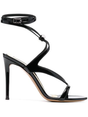 Alexandre Vauthier crystal-embellished 105mm sandals - Black