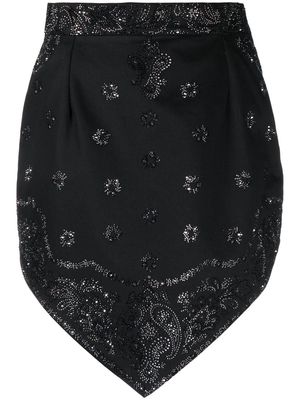 Alexandre Vauthier crystal-embellished bandana mini skirt - Black