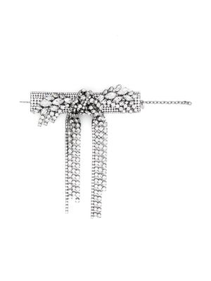 Alexandre Vauthier crystal-embellished bow bracelet - Silver