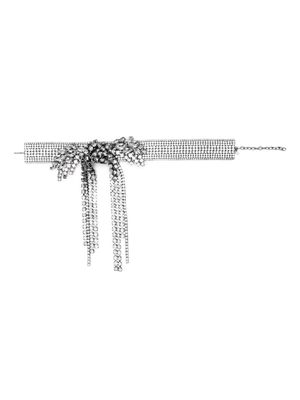 Alexandre Vauthier crystal-embellished bow choker - Silver