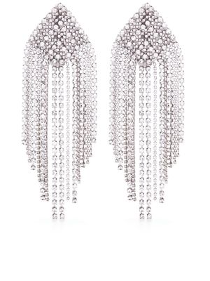 Alexandre Vauthier crystal-embellished drop earrings - Silver