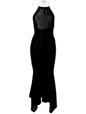 Alexandre Vauthier crystal-embellished halterneck dress - Black