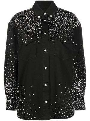 Alexandre Vauthier crystal-embellished long-sleeve shirt - Black