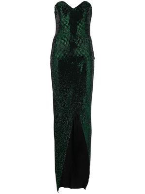 Alexandre Vauthier crystal-embellished strapless maxi dress - Green