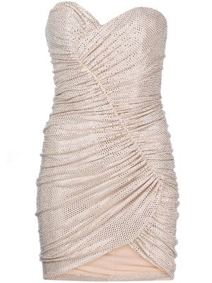 Alexandre Vauthier crystal-embellished strapless minidress - Neutrals