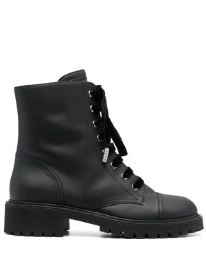 Alexandre Vauthier crystal-tip detail ankle boots - Black
