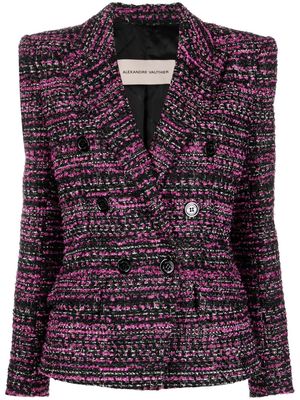 Alexandre Vauthier double-breasted tweed blazer - Pink