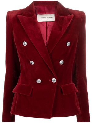 Alexandre Vauthier double-breasted velvet blazer - Red