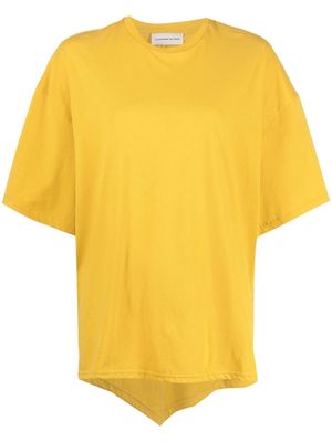 Alexandre Vauthier drop-shoulder cotton T-shirt - Yellow