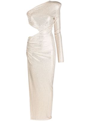 Alexandre Vauthier embellished asymmetric gown - Neutrals