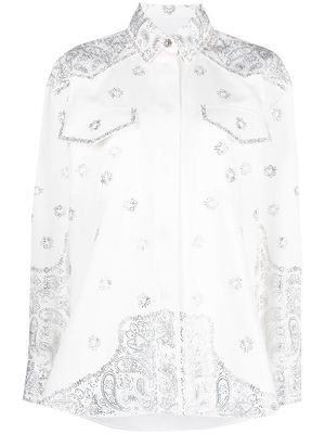 Alexandre Vauthier embroidered button-down blouse - White