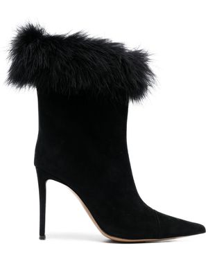 Alexandre Vauthier fur-trim boots - Black