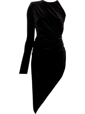 Alexandre Vauthier gathered asymmetric minidress - Black