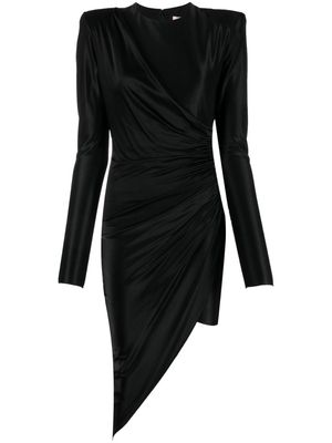 Alexandre Vauthier gathered-effect long-sleeve minidress - Black