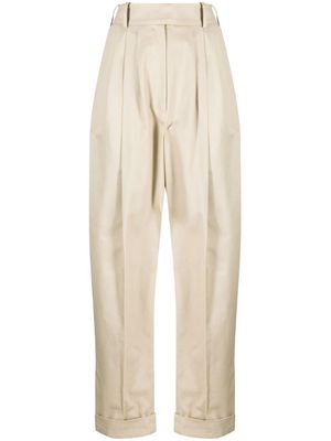 Alexandre Vauthier high-rise pleated trousers - Neutrals