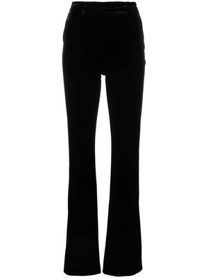 ALEXANDRE VAUTHIER high-waisted velvet trousers - Black