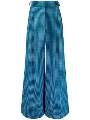 Alexandre Vauthier high-waisted wide-leg trousers - Blue