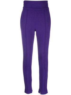 Alexandre Vauthier high-waisted wool trousers - Purple