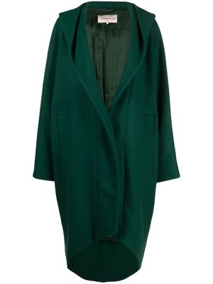 Alexandre Vauthier hooded single-breasted coat - Green
