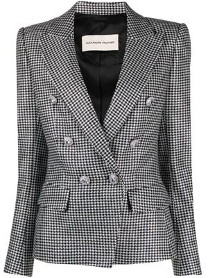 Alexandre Vauthier houndstooth double-breasted blazer - Black
