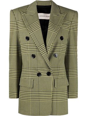 Alexandre Vauthier houndstooth-pattern double-breasted blazer - Yellow