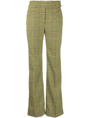 Alexandre Vauthier houndstooth-print flared trousers - Green