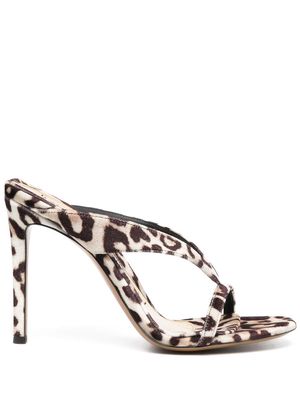 Alexandre Vauthier Iman leopard-print sandals - Brown