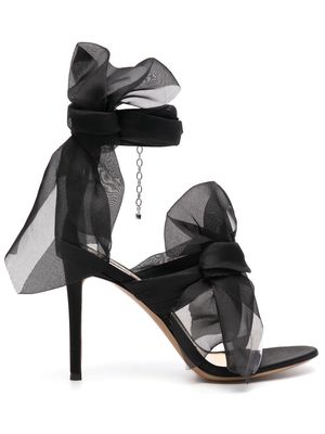 Alexandre Vauthier Jacqueline organza leather sandals - Black