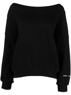Alexandre Vauthier logo-embellished cotton jumper - Black