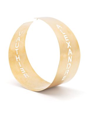 Alexandre Vauthier maxi logo-lettering hoop earrings - Gold