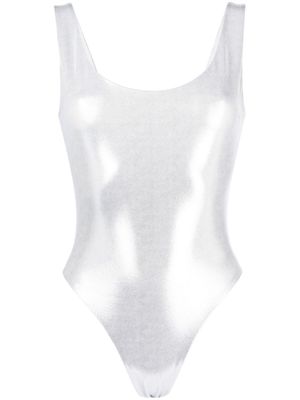 Alexandre Vauthier metallic-effect sleeveless body - Silver