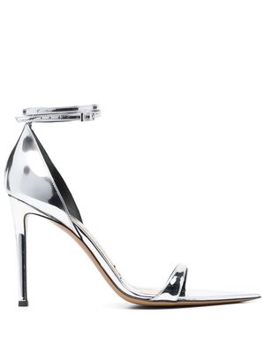 Alexandre Vauthier metallic-leather sandals - Silver