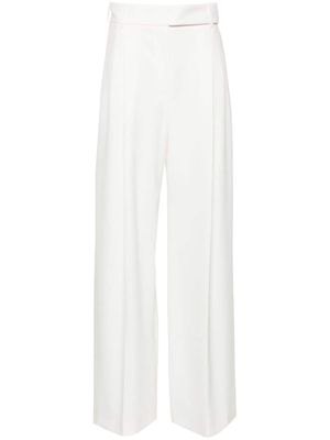Alexandre Vauthier mid-rise palazzo crepe trousers - White