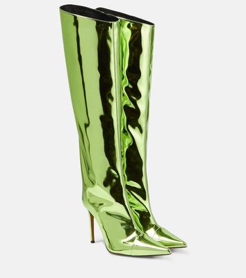 Alexandre Vauthier Mirrored leather knee-high boots