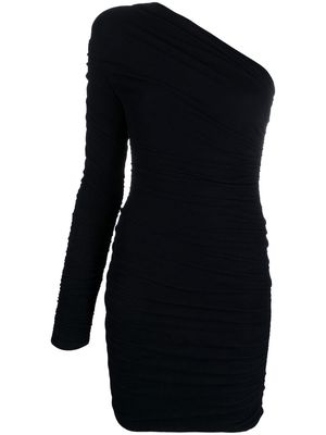 Alexandre Vauthier one-shoulder ruched minidress - Blue