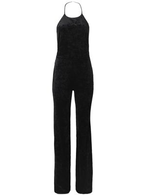 Alexandre Vauthier open-back velvet jumpsuit - Black