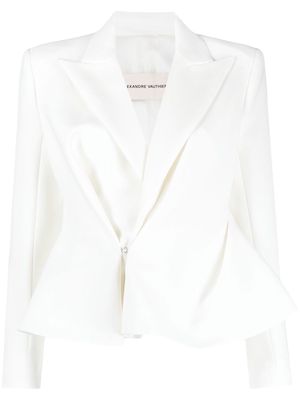 Alexandre Vauthier peplum-waist single-breasted blazer - White