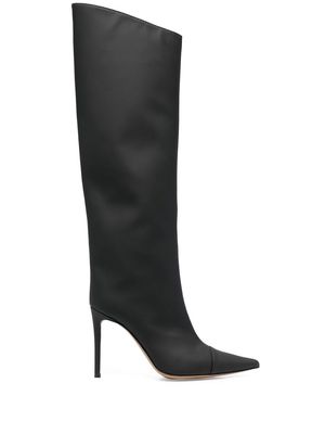 Alexandre Vauthier pointed toe knee-high boots - Black