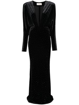 Alexandre Vauthier rhinestone-embellished maxi dress - Black