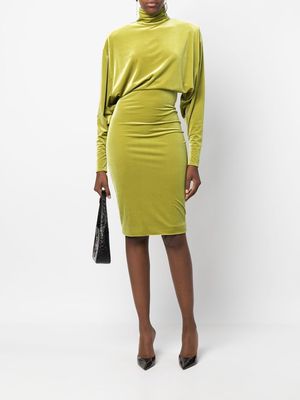 Alexandre Vauthier roll-neck fitted midi dress - Green