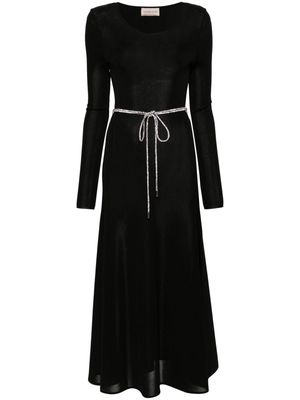 Alexandre Vauthier round-neck belted maxi dress - Black