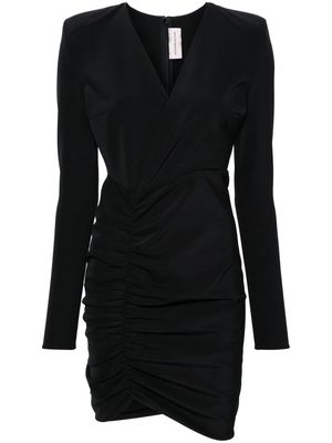 Alexandre Vauthier ruched V-neck minidress - Black