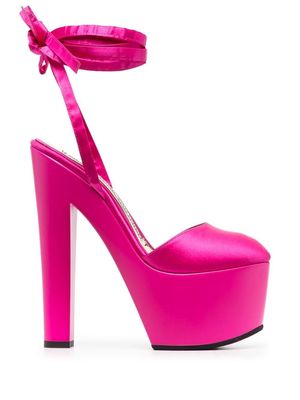 Alexandre Vauthier satin-finish platform sandals - Pink