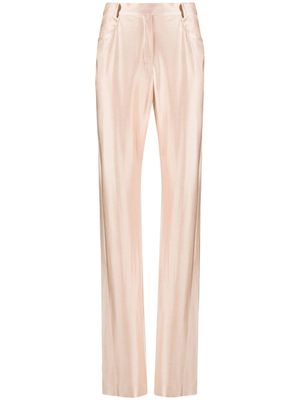 Alexandre Vauthier satin high-waisted trousers - Pink