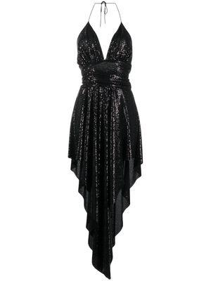 Alexandre Vauthier sequin-embellished asymmetric dress - Black