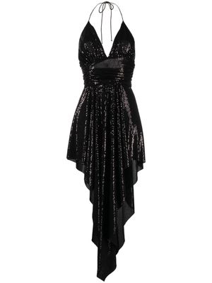 Alexandre Vauthier sequin-embellished halterneck dress - Black