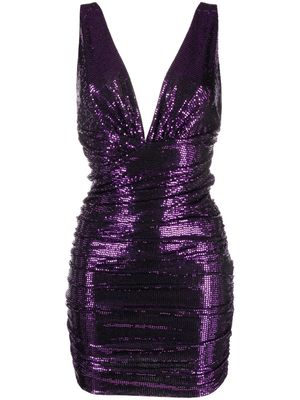 Alexandre Vauthier sequin-embellished mini dress - Purple