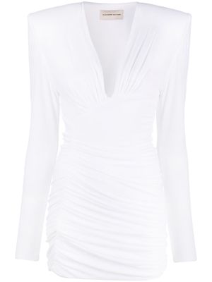 Alexandre Vauthier sequin-embellished V-neck mini dress - White